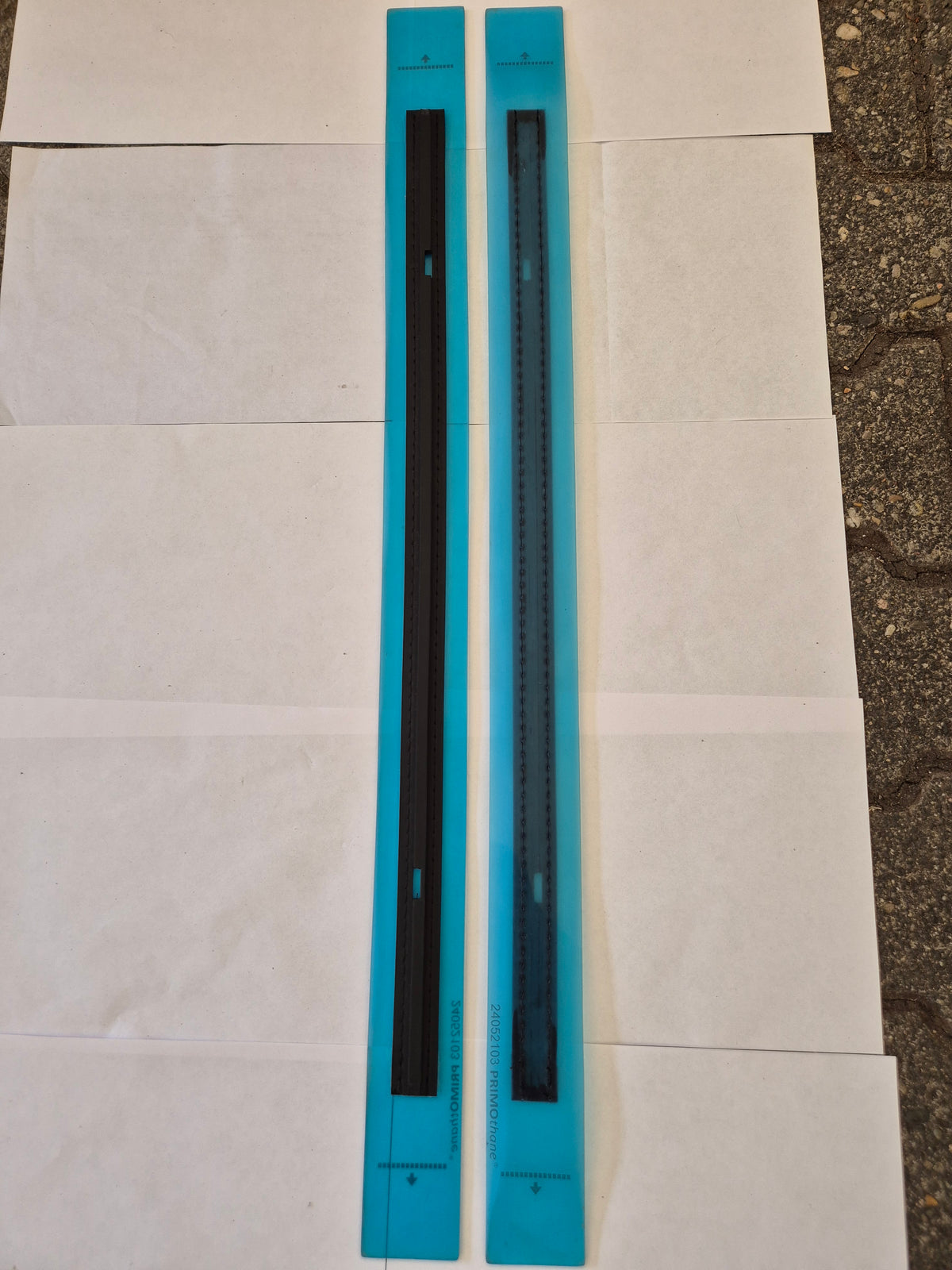 Schrubber 50Er-Hintere Gummi-Abziehlippe(Blau, für V Shape-förmigen Abstreifer,leistungsoptimiert